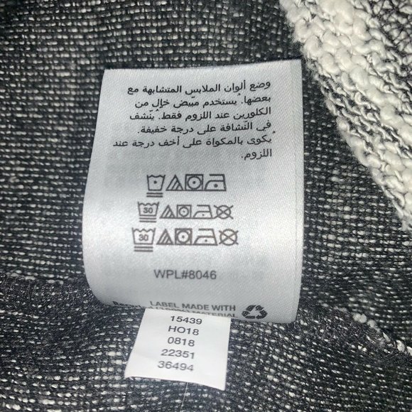 Style & Co Womens Pullover Hoodie Sweatshirt Size S Black White Marled Textured - Picture 8 of 8